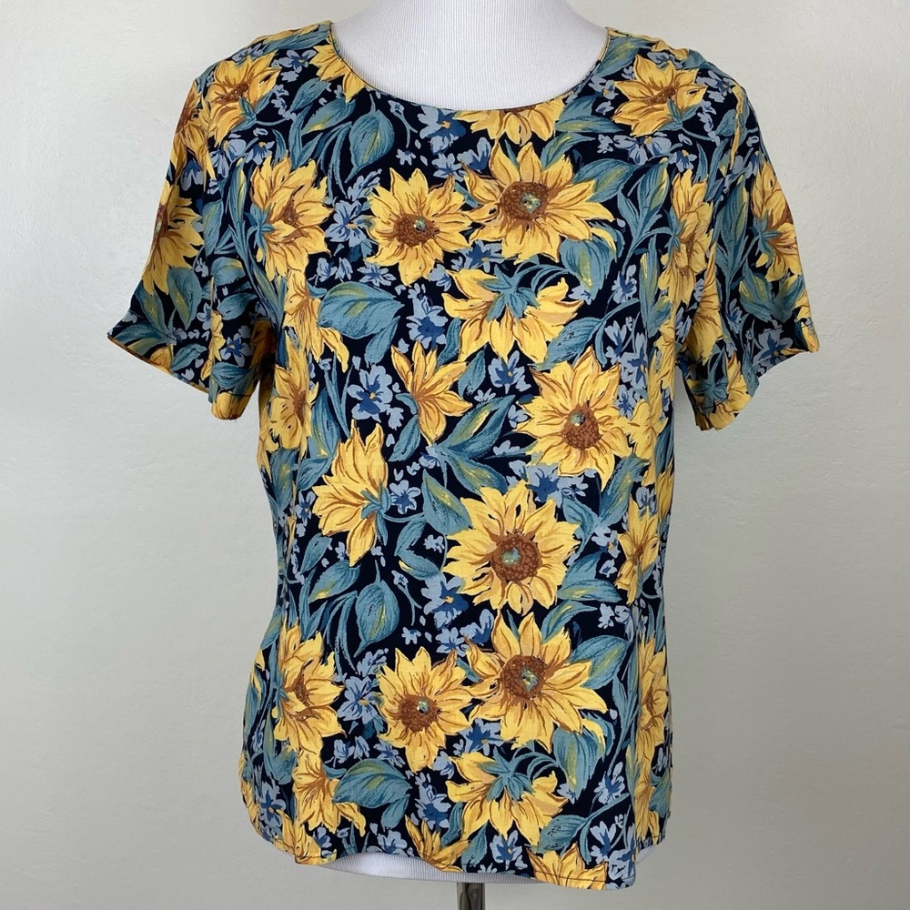 Ralph Lauren Vintage 90’s Sunflower Blouse
